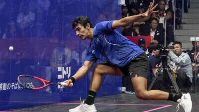 Abhay Singh (PTI Photo) Asian Games: Abhay Singh wins silver after spirited fight in men's squash final