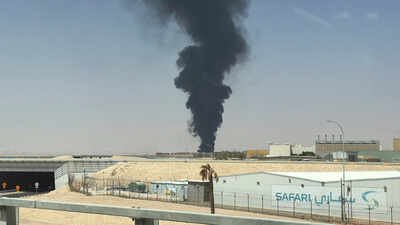 Aftermath of Houthi strikes at King Khalid International Airport, in Riyadh (Reuters image) Flames, huge plume of black smoke seen near Riyadh airport amid Houthi strikes