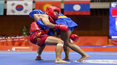 India's Naorem Roshibina Devi (PTI Photo) Roshibina Devi wins silver, falls short against China's Zhang Xiaoyu in Asian Games final