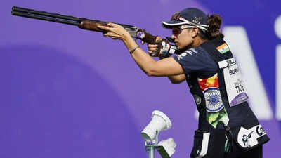 Raiza Dhillon of India (AP) India win bronze in women’s skeet team event at Asian Games
