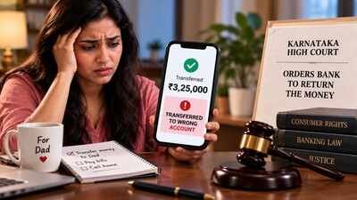 She transferred Rs 3.25 lakh to her father, but last 4 account digits were wrong; money went to another account, Karnataka High Court orders bank to return it