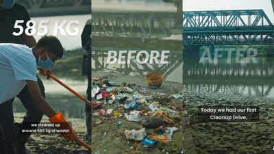 585 kg waste gone in 4.5 hours! Bittu Tabahi takes his cleanliness mission to Delhi’s Yamuna