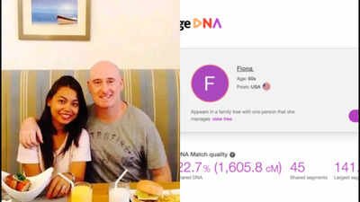Blair Clark and his wife Leah and details of DNA testing kit from MyHeritage. A YouTuber spent 4 years helping strangers find lost relatives; then a DNA test gave him a 22.7% match with a 66-year-old Texas woman who turned out to be his long-lost sister