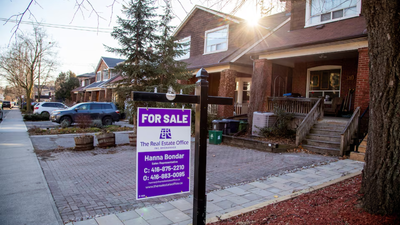 File photo: A for sale sign is displayed outside a home in Toronto, Ontario, Canada (Picture credit: Reuters) Toronto home sales fall for first time in six months as trade worries weigh