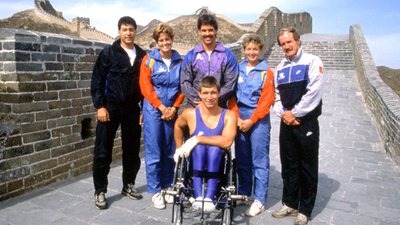 Canadian athlete Rick Hansen began a 40,075-km wheelchair journey through 34 countries that raised $26 million (Image Credit: Rick Hansen Foundation) In 1985, Canadian athlete Rick Hansen began a 40,075-km wheelchair journey through 34 countries that raised $26 million; 40 years later, his foundation is renewing the push for a world without barriers