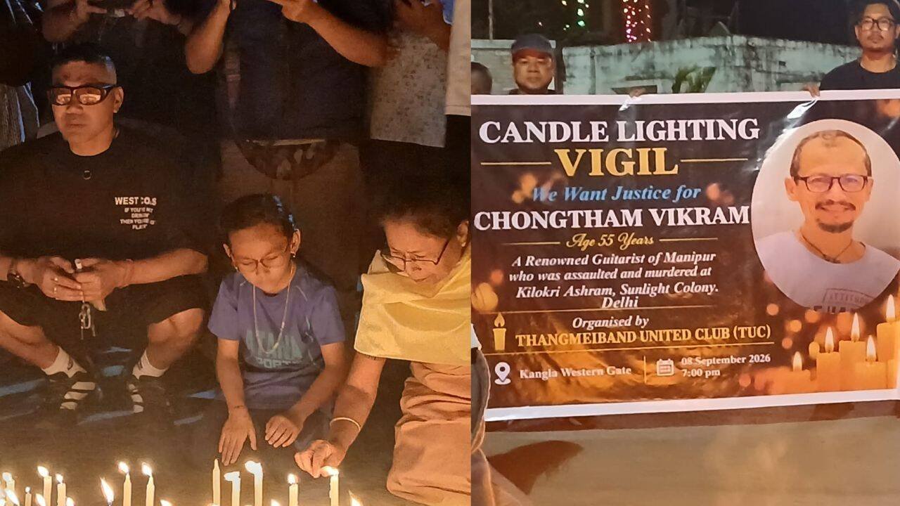Candlelight vigil held in memory of Manipur musician Chongtham Vikram Singh
