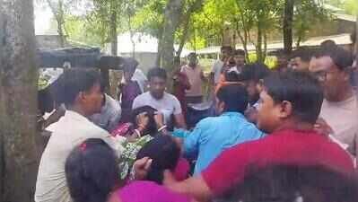 A video grab of the mob attack Attacks on church services worry community, clergy