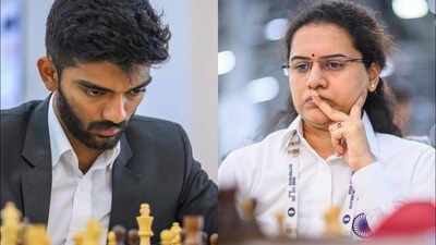 D Gukesh and Koneru Humpy (FIDE Photos) Chess Olympiad 2026: Can India retain their gold medals on final day in Samarkand?