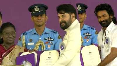72nd National Film Awards: Mammootty receives standing ovation as he wins Best Actor for ‘Bramayugam’, Dhanush and Rajkumar Periasamy also honoured for 'Captain Miller' and 'Amaran'