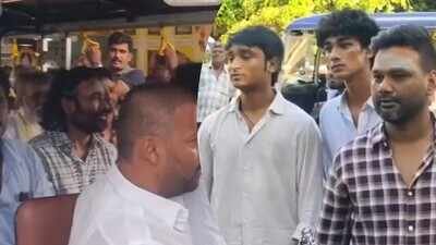 Dhanush seeks blessings at Palani temple with sons and family after ‘D56’ pooja ceremony in Sivaganga, actor takes steps to hill shrine at 6 am
