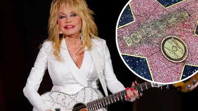 Pic: AP Dolly Parton's star on Hollywood Walk of Fame VANDALISED days after death; flowers stolen, name scratched - WATCH