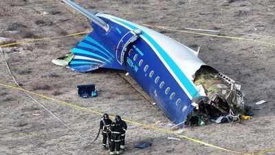 Drone view of the Azerbaijan Airlines crash site near Aktau, Kazakhstan (Reuters) ‘Russian skies dangerous’: Zelenskyy warns airlines as Ukraine steps up drone attacks