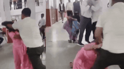 ‘Tried to strangle me’: Woman attacked by husband, 2 others  inside UP court