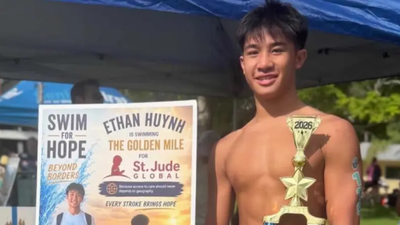 Meet Ethan Huynh, the 17-year-old Florida cancer survivor who returned to competitive swimming and raised $45,000 for children fighting cancer through two meets