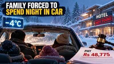 According to the man, his wife, daughter and son were left waiting inside a car during heavy snowfall. (Image for representative purpose only) Advocate, his wife, son & daughter booked a Gulmarg hotel but on reaching discovered it did not exist, family forced to spend night in car at -4 degrees; travel portal ordered to pay Rs 48,775