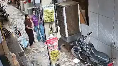 The incident, which was captured on a CCTV camera installed at the house, shows the woman waving the pistol. Woman whips out gun after father refuses to help her with car loan