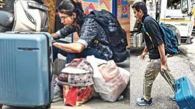 Fearing for their safety, several students are either vacating their PGs or leaving the campus temporarily Studies can wait, classrooms at DU turn shelters for displaced students