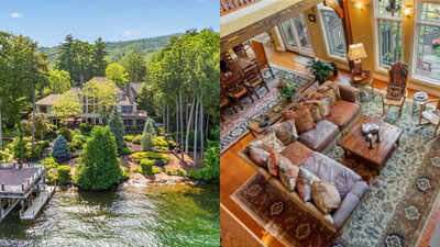 For owners whose lives revolve around boats, the property's three-bay boathouse could be its biggest attraction. The structure can accommodate boats up to 35 feet long and includes lifts and a sundeck. In 2006, a couple paid $2.4 million for a Lake George lot once tied to a 42-room mansion; 20 years later, their 6,000-sq-ft compound with 300 feet of shoreline is asking $7.99 million