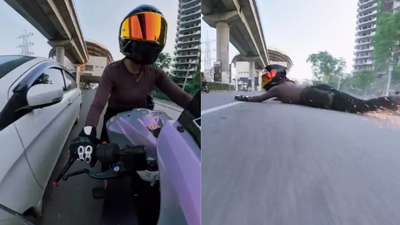 Gurgaon police are investigating a viral video of a car hitting a woman biker Gurgaon woman biker hit-and-run: Accused will be arrested soon, say cops; what we know so far