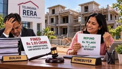 The matter was decided ex-parte after neither the agent nor the builder appeared. (Image for representative purpose only) Woman paid Rs 79 lakh for a Rs 2.14 crore villa, but construction remained unfinished; Telangana RERA orders full refund with 10.7% interest and fines builder Rs 1.03 crore
