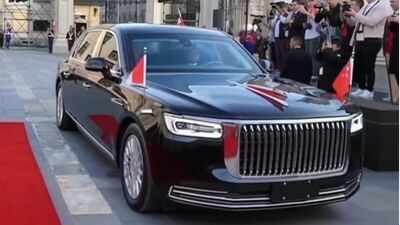 China’s Hongqi N701, the heavily armoured limousine used by President Xi Jinping during his state visit to Washington Beauty and the beast: China brought its own wheels, a red flag, to Washington