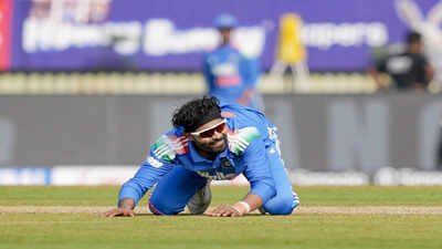 Ravindra Jadeja during the first ODI cricket match of a series between India and New Zealand, at Kotambi Stadium in Vadodara, Gujarat. (PTI Photo/Ravi Choudhary) India squad for West Indies series: Will Ravindra Jadeja make an ODI return?