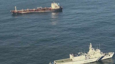 Indian Coast Guard Coast Guard saves sinking tanker with 23 crew off Odisha coast