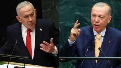 Israeli Prime Minister Benjamin Netanyahu and Turkish President Recep Tayyip Erdogan Netanyahu, holding ICC arrest warrant, wants to build case against Turkey's Erdogan; demands probe