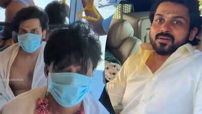 Karthi, SJ Suryah and Ashika Ranganath visit Tiruchendur temple, seek blessings of Lord Murugan ahead of ‘Sardar 2’ release