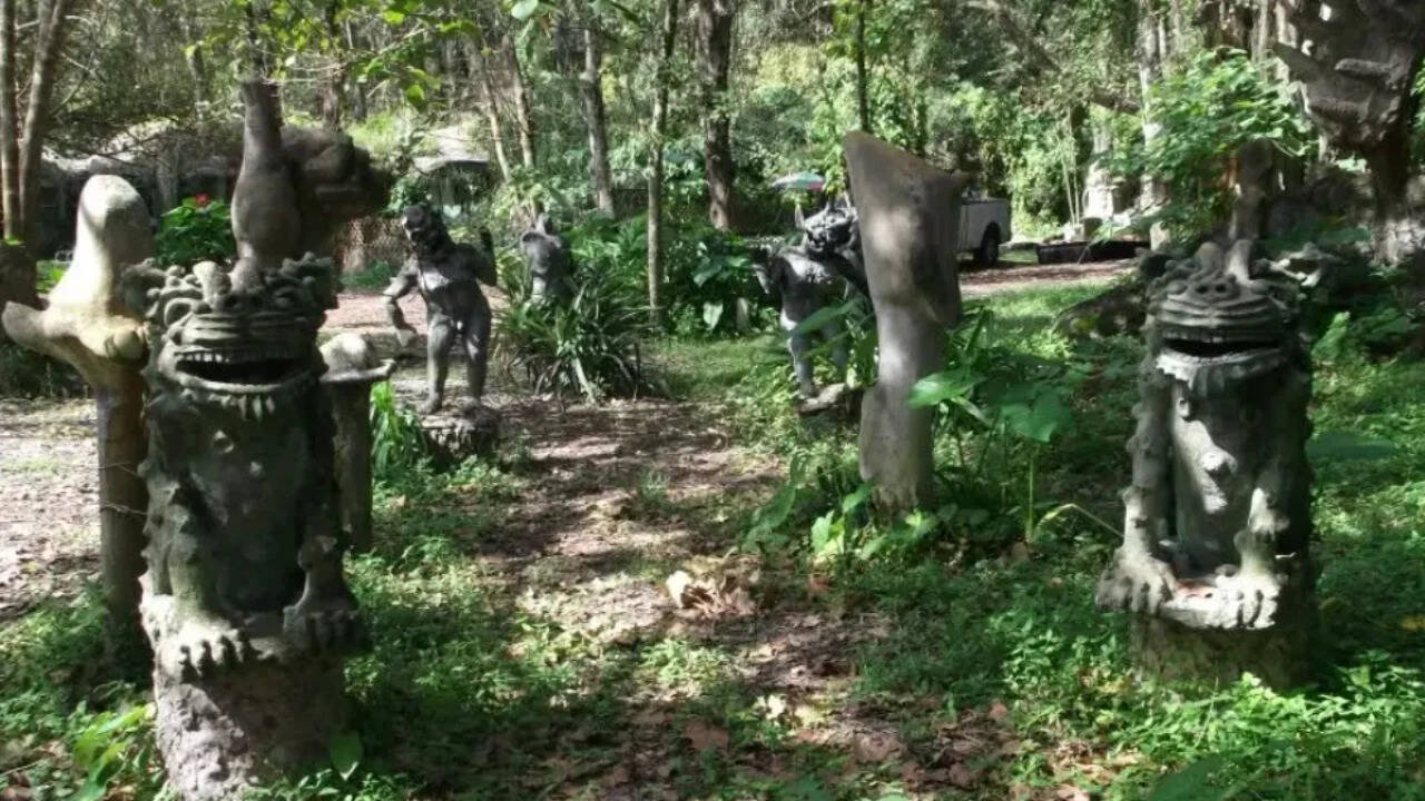 Lewis VanDercar spent decades filling his Florida property with sculptures, gardens, artwork and unusual buildings.