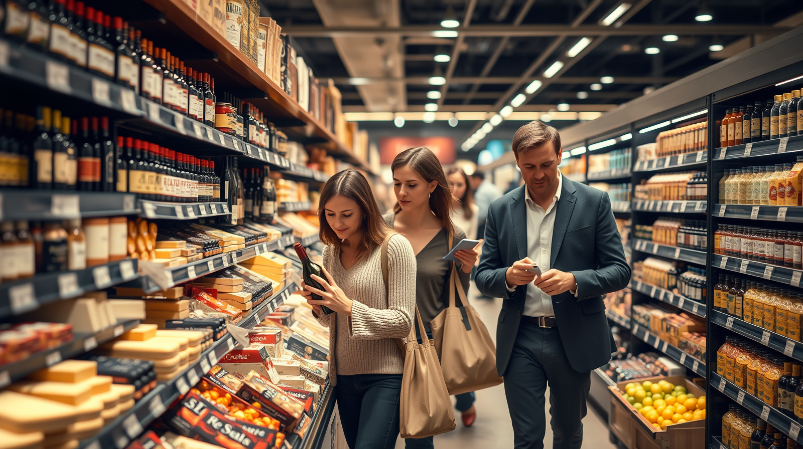 Luxury grocery aisle