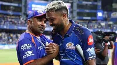 Mahela Jayawardene (left) and Hardik Pandya Mahela Jayawardene likely to continue as Mumbai Indians coach; status quo on trade chatter
