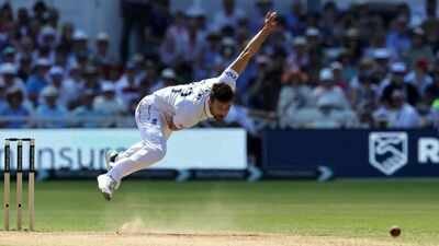 Mark Wood of England bowls during Day two of the 2nd Test Match between England and the West Indies at Trent Bridge on July 19, 2024 in Nottingham, England. 'This time I lost the battle': England pacer Mark Wood retires from international cricket after years of battling injuries