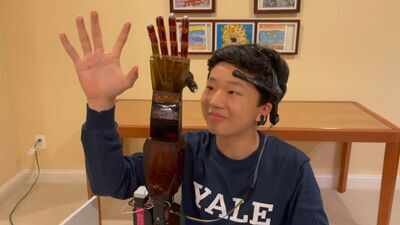 Meet Benjamin Choi, a 17-year-old who built a $300 mind-controlled prosthetic arm that reads brainwaves through non-invasive electrodes
