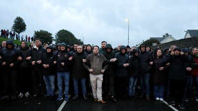 People block the Garvaghy road ahead of the Protestant Orange Drumcree parade. (Reuters photo) Tensions in Northern Ireland: Why the 30-year-old Garvaghy Road parade row is back
