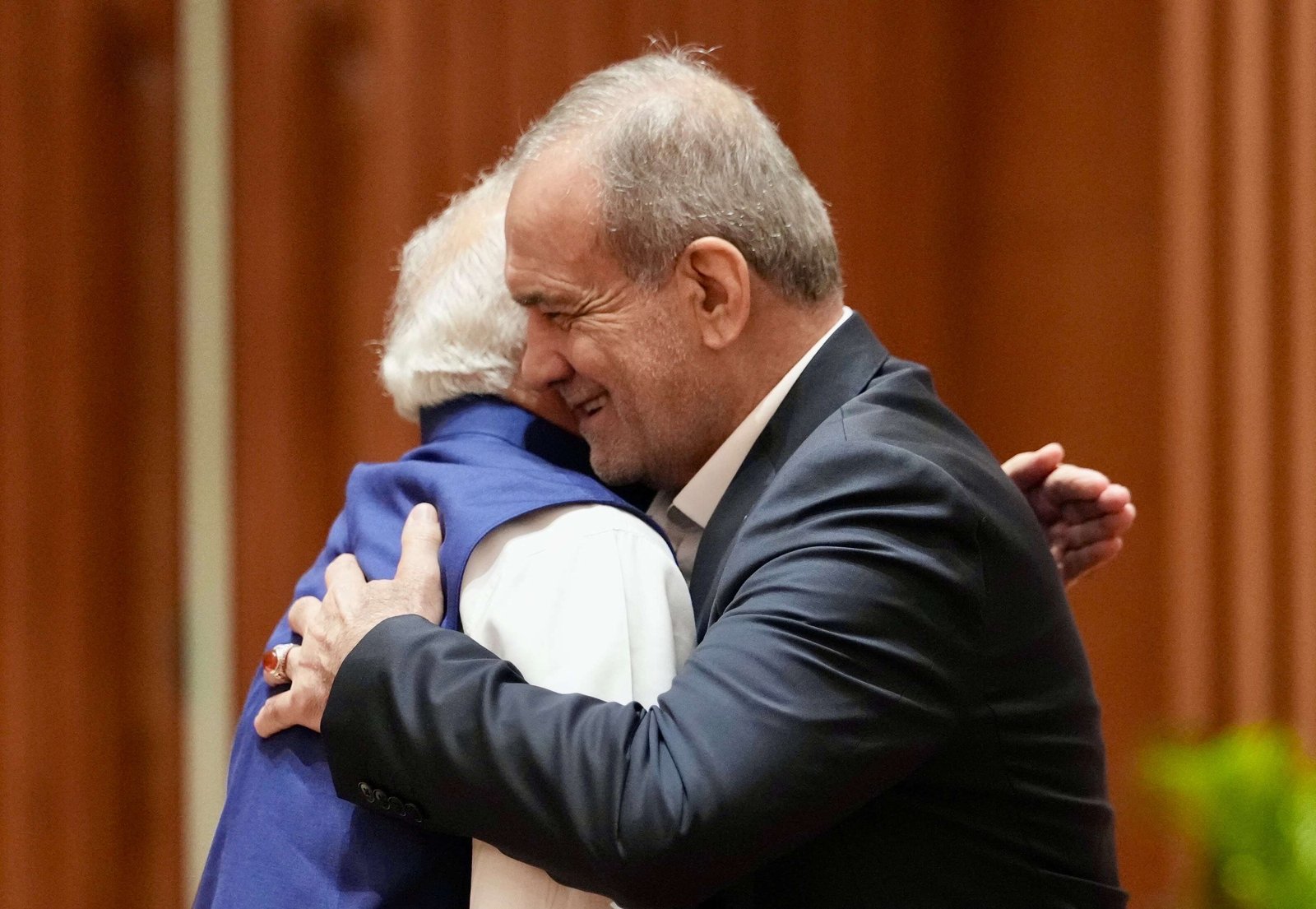 Modi, Iran Prez share a warm hug