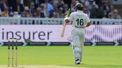 Mohammad Rizwan leaves the ground after losing his wicket on day two of the second cricket test match between England and Pakistan in London, Friday, Aug. 28, 2026. (AP Photo) Questions over 'character', players removed without communication: How Pakistan's day of chaos unfolded after England humiliation
