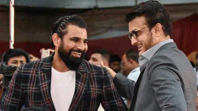 File Pic: Mohammed Shami and Sourav Ganguly (ANI photo) ‘Remarkable achievement’: Sourav Ganguly’s special message for Mohammed Shami ahead of 100th first-class game