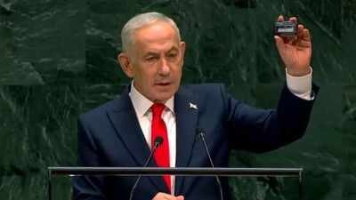 Netanyahu holds up pager at UN, recalls Israel’s Hezbollah attack ‘Remember the beepers?’: Netanyahu flashes pagers at UN, recalls deadly Hezbollah operation - video