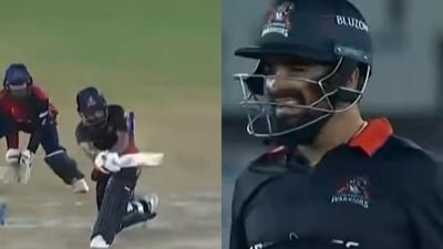 Prabhsimran Singh made a 264-run chase look easy. (Screengrab from X) Prabhsimran Singh made a 264-run chase look easy. (Screengrab from X)