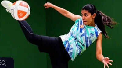 Quimcy Dsouza (ANI Photo) One win from history: India’s Quimcy Dsouza stuns top seed to storm into Teqball semis at Asian Games