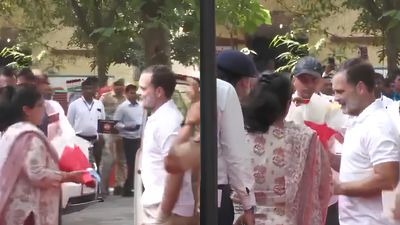 Rahul Gandhi arrived in Rae Bareli for a two-day constituency visit Watch: PM Modi’s ‘naraaz fufa’ jibe follows Rahul Gandhi to Rae Bareli