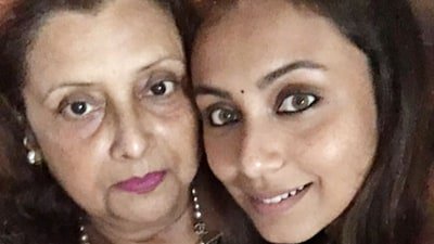 Rani Mukerji with mother Krishna Mukerji Rani Mukerji with mother Krishna Mukerji