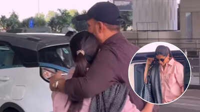 Samantha Ruth Prabhu and Raj Nidimoru share a heartfelt airport hug; mom-to-be’s goodbye moment goes viral - WATCH Samantha Ruth Prabhu and Raj Nidimoru share a heartfelt airport hug; mom-to-be’s goodbye moment goes viral - WATCH