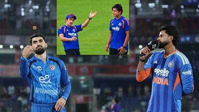 Shreyas Iyer and Ibrahim Zadran (BCCI Photo) No Vaibhav Sooryavanshi again; Shreyas Iyer makes one big change for 3rd T20I vs Afghanistan