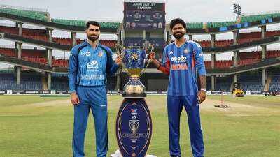 Ibrahim Zadran and Shreyas Iyer (BCCI Photo) India vs Afghanistan 1st T20I: When and where to watch, live streaming, weather, predicted XIs - all you need to know