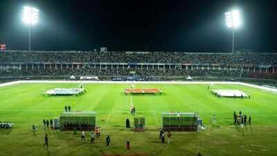 A houseful stadium during one of the Super League Kerala at Calicut. (Special Arrangement) 360-degree sustainability! How Super League Kerala is trying to build Indian football from the ground up