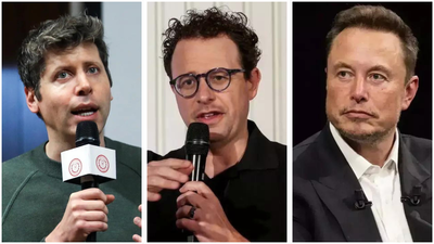 File photo: OpenAI CEO Sam Altman (left), Anthropic CEO Dario Amodei (centre) and Tesla chief Elon Musk Anthropic CEO Dario Amodei calls on AI firms to slow pace of development, gets backing from Sam Altman & Elon Musk