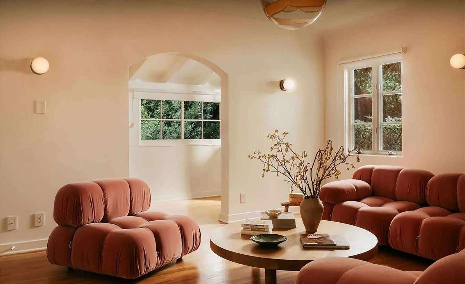 The 1928 Los Feliz compound features period details including stained-glass windows and terracotta floors.