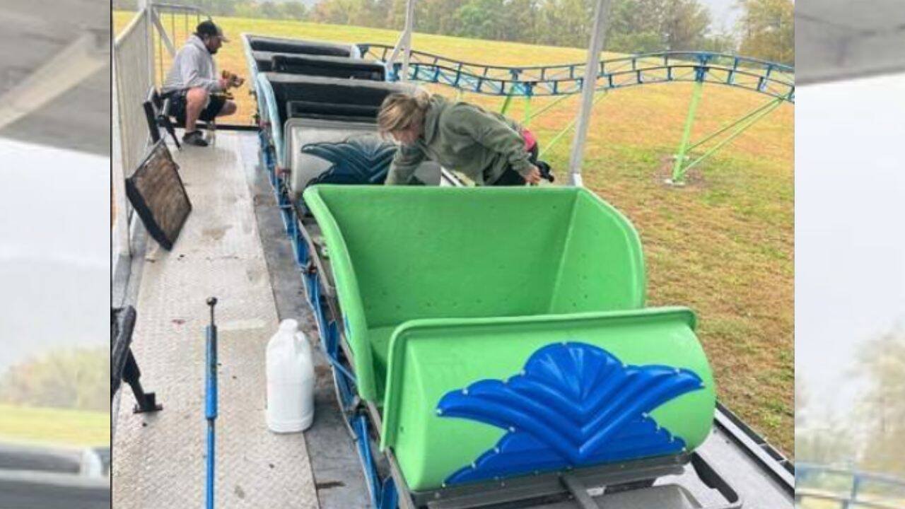 The coaster being restored<br>